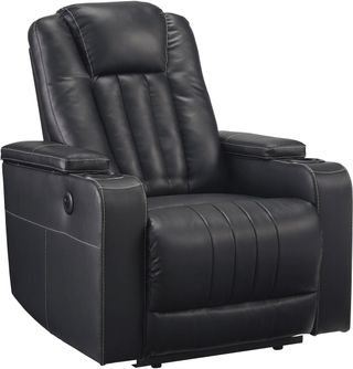 Signature Design by Ashley® Center Point Black Reclining Sofa with Drop ...