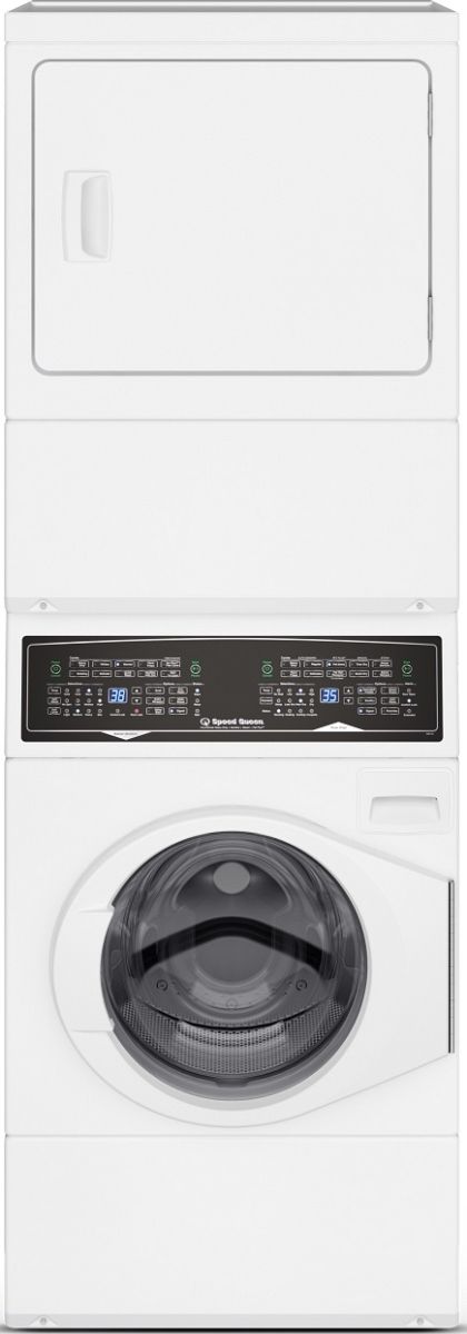 Speed Queen® SF7 3.5 Washer, 7.0 Cu. Ft Electric Dryer White Stack Laundry-0