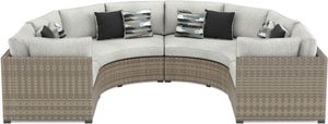 Signature Design by Ashley® Calworth 3-Piece Beige Outdoor Sectional
