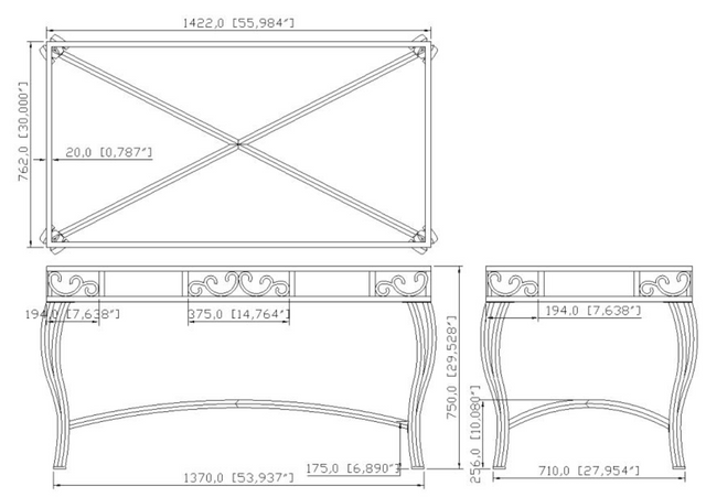 Chintaly Imports Wrought Iron 5 Piece Rectangular Dining Room Set ...