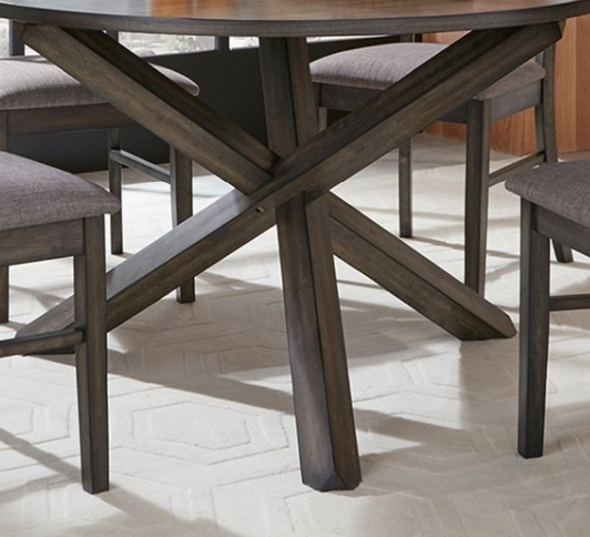 Liberty Furniture© Anglewood Dark Umber Brown Pedestal Table-1