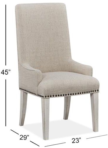 Magnussen Home® Bronwyn Alabaster 2 Count Upholstered Host Side Chairs 6