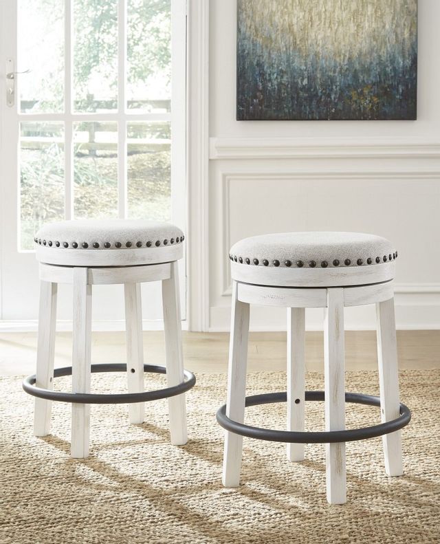 Signature Design by Ashley® Valebeck White Counter Height Stool 4