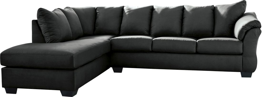 Signature Design by Ashley® Darcy 2-Piece Black Sectional with Chaise