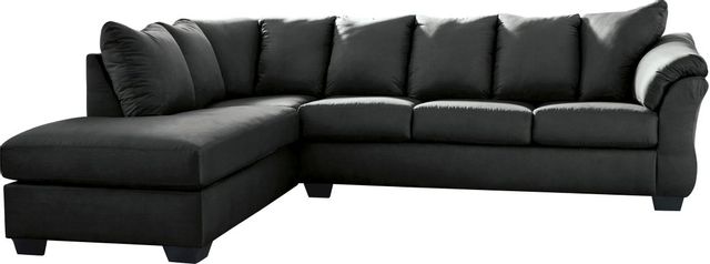 Signature Design by Ashley® Darcy 2-Piece Black Sectional with Chaise 12
