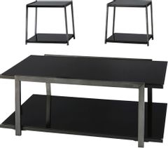 Mill Street® Rollynx 3-Piece Black Occasional Table Set