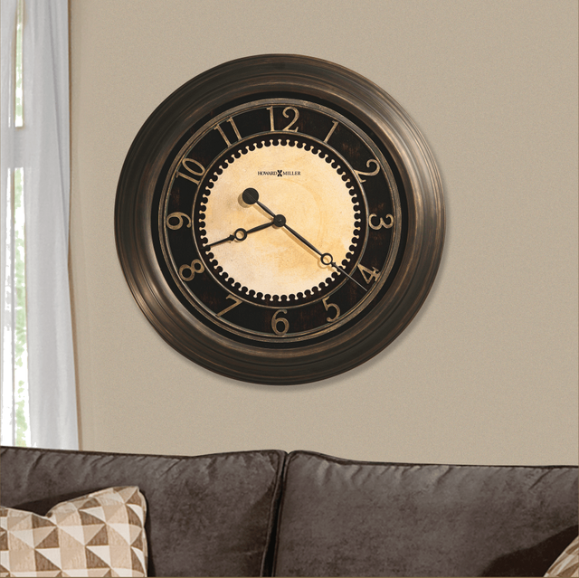 Howard Miller® Chadwick Antique Brushed Brass Wall Clock 2