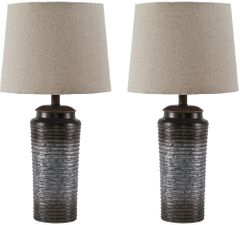 Signature Design by Ashley® Norbert 2-Piece Gray Table Lamps