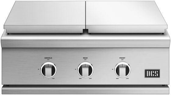 DCS Series 9 30" Stainless Steel Natural Gas Griddle and Side Burner 1