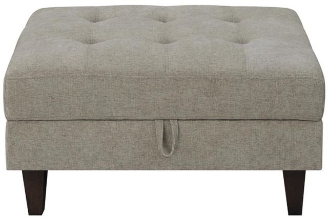 Coaster® Barton Toast and Brown Upholstered Tufted Ottoman 1