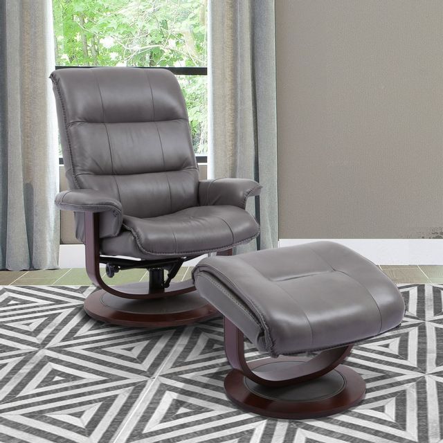 Parker House® Knight Ice Manual Reclining Swivel Chair and Ottoman 1