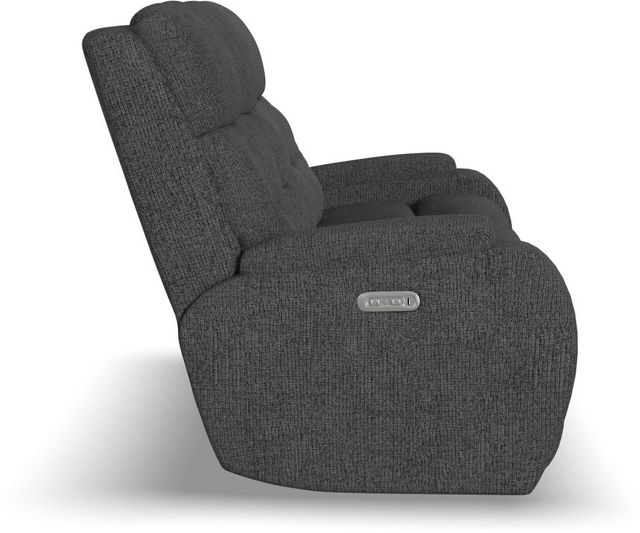 Flexsteel® Strait Power Reclining Sofa with Power Headrests-3