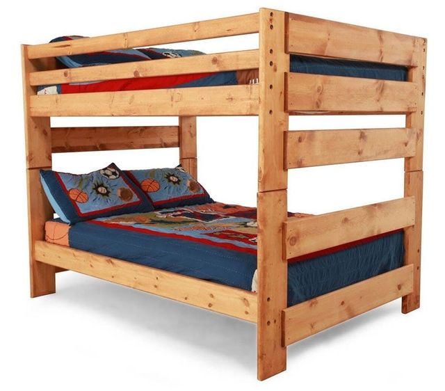 Trendwood Bunkhouse Big Sky Youth Full Bunk Bed with Trundle and Trundle Mattress-2