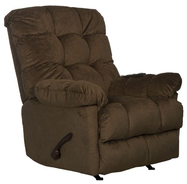 Catnapper® Nettles Umber Chaise Rocker Recliner with Deluxe Heat and Massage