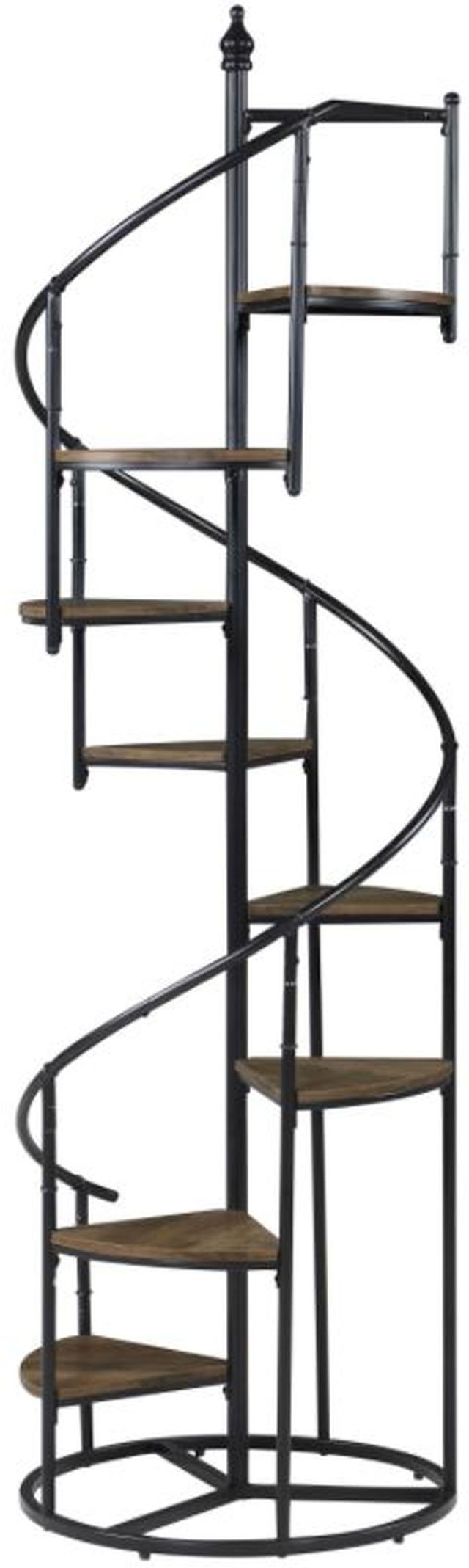 Coaster® Rustic Brown and Black 8-Shelf Staircase Bookcase | Jarons ...