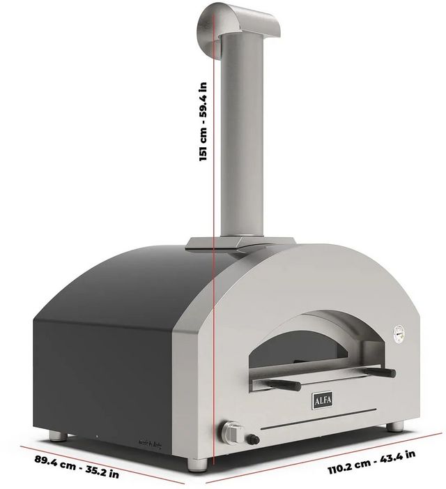 Alfa Futuro Silver Black Pizza Oven -1