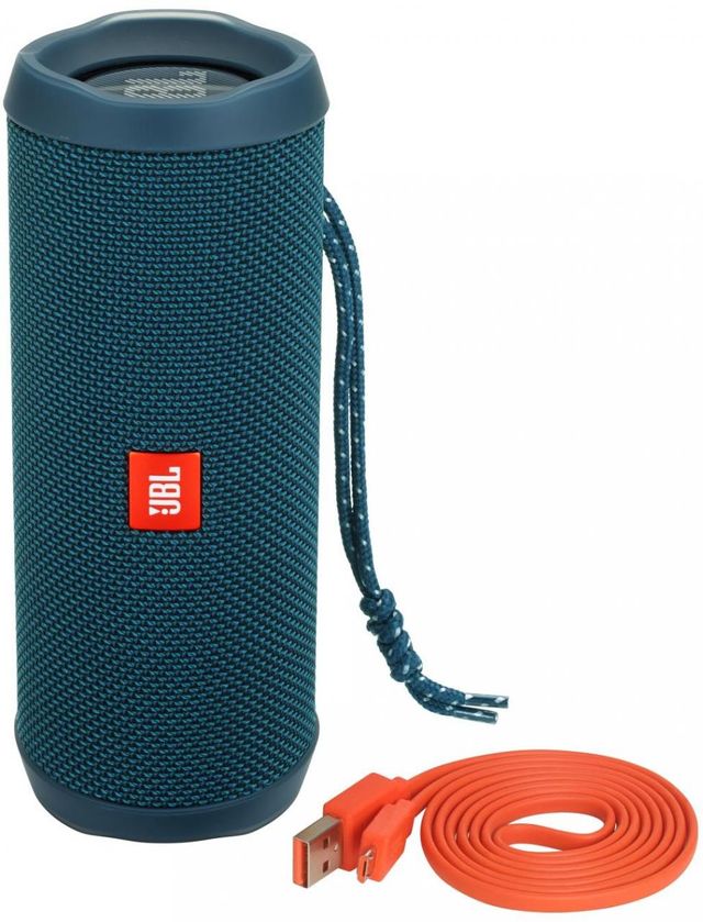 At placere Sjov bryder ud JBL Flip 4 Ocean Blue Portable Bluetooth Speaker-JBLFLIP4OCBLUAM | Grand  Appliance and TV