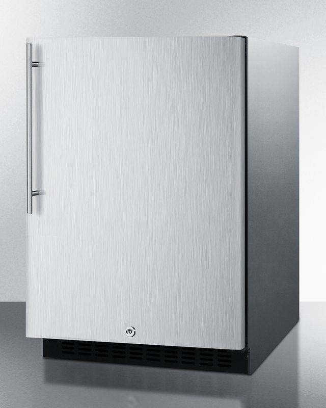 Summit® 4.8 Cu. Ft. Stainless Steel Under the Counter Refrigerator 1
