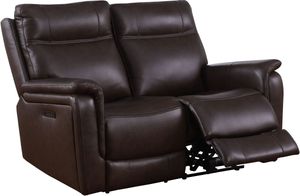 Leather Italia™ Tiller Tobacco Brown Power Reclining Loveseat