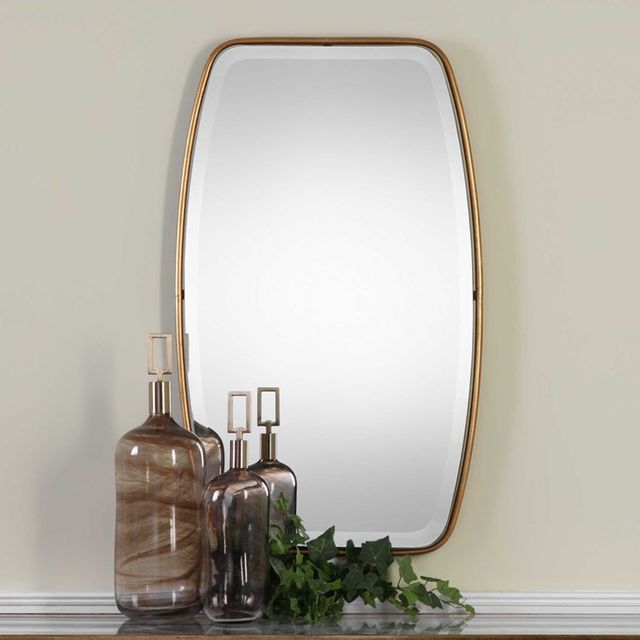 Uttermost® by David Frisch Canillo Antiqued Gold Mirror-1