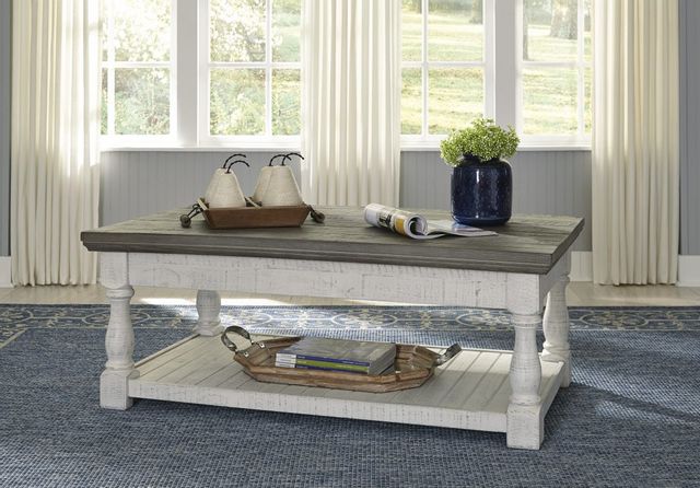 Signature Design by Ashley® Havalance Gray/White Lift-Top Coffee Table 5