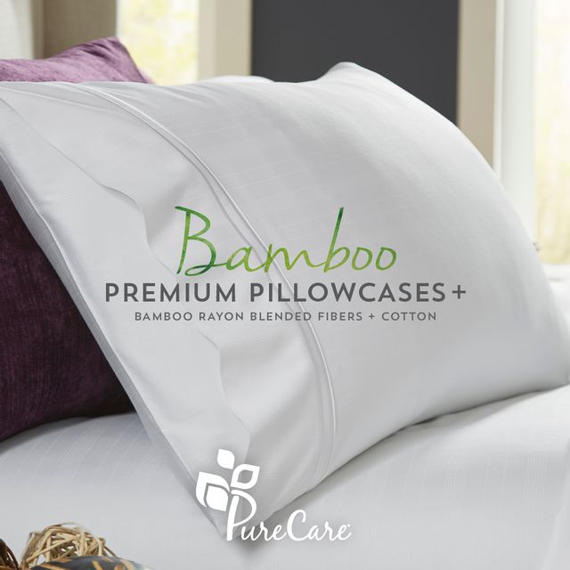 PureCare® Elements™ Premium Bamboo White Standard Pillowcase Set 2