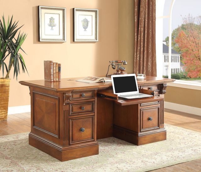 Parker House® Huntington Double Pedestal Executive Desk-0