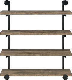 Coaster® Black And Grey Driftwood 40-Inch Wall Shelf