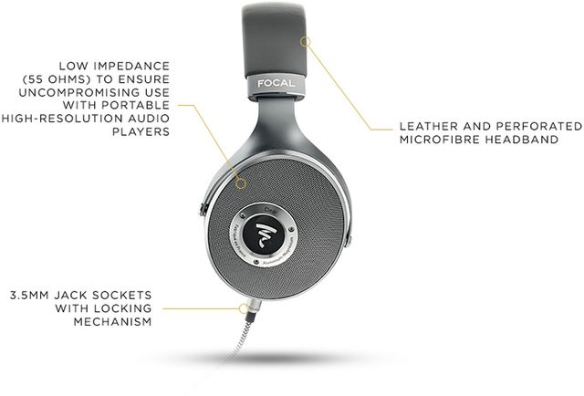 Focal® Clear Gray Over-Ear Headphones 2