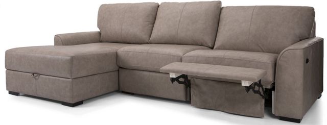 Decor-Rest® Furniture LTD 3786 2-Piece Beige Leather Power Reclining Sectional 4