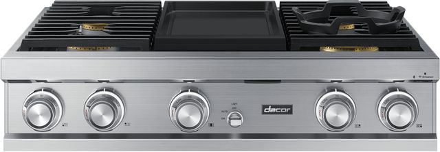 Dacor® Contemporary 36" Silver Stainless Steel Gas Rangetop 5