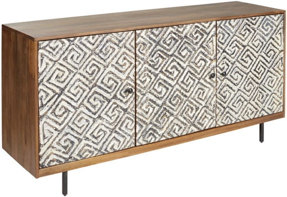 Signature Design by Ashley® Kerrings Brown/Black/White Accent Cabinet-0