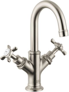 AXOR Montreux Brushed Nickel 2-Handle Faucet 160 with Pop-Up Drain, 1.2 GPM