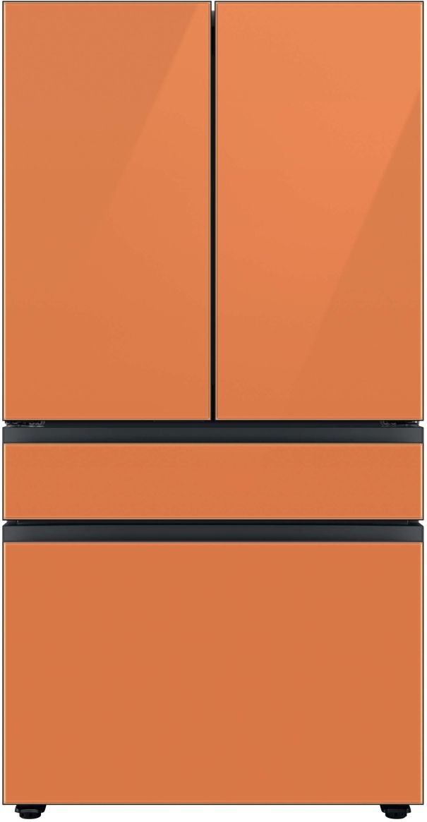 Samsung Bespoke 36" Clementine Glass French Door Refrigerator Bottom Panel 2