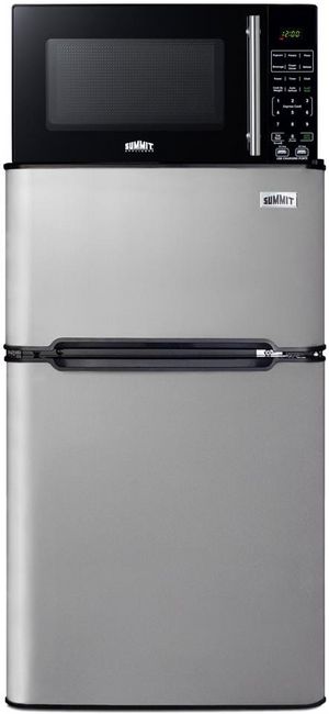 Summit® 3.2 Cu. Ft. Stainless Steel Compact Refrigerator with Microwave