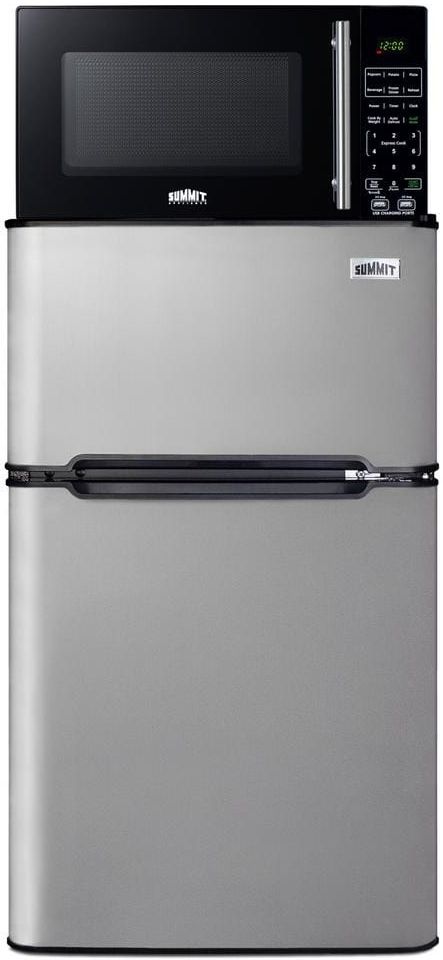 Summit® 3.2 Cu. Ft. Stainless Steel Compact Refrigerator with Microwave-0