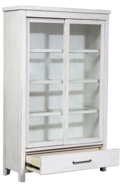 Liberty Furniture Modern Farmhouse White Display Cabinet-2