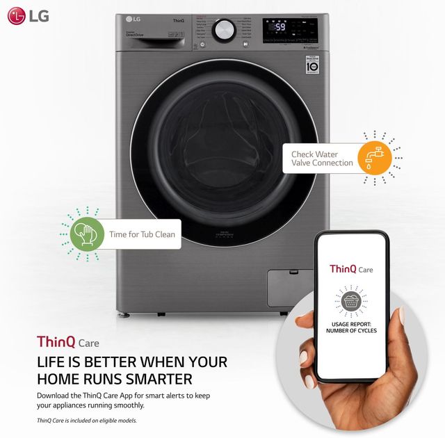 LG 2.4 Cu. Ft. Graphite Steel Front Load Washer Dryer Combos -1