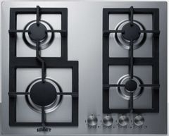 Summit® 24" Stainless Steel Natural Gas Cooktop 