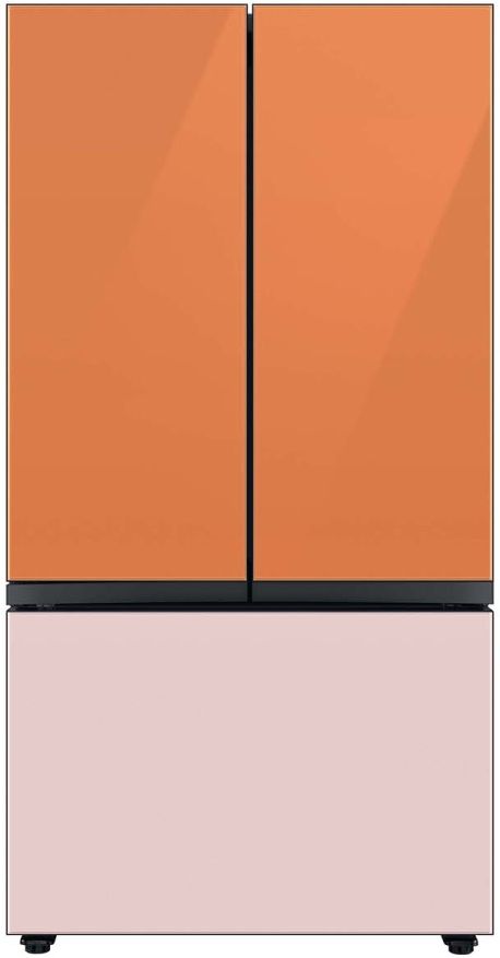 Samsung Bespoke 36" Pink Glass French Door Refrigerator Bottom Panel 10