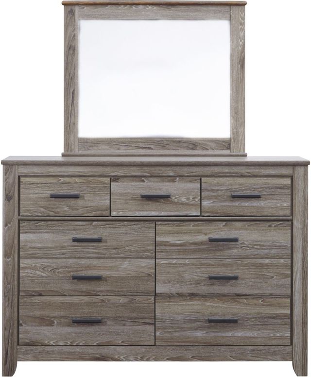 Signature Design by Ashley® Zelen Warm Warm Gray Dresser and Mirror 1