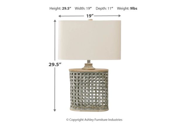 Signature Design by Ashley® Deondra Gray Metal Table Lamp 4