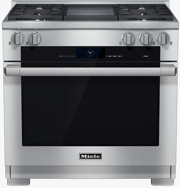 Miele 36" Pro Style Dual Fuel Range-Stainless Steel