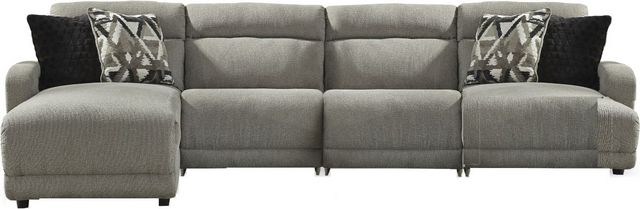 Signature Design by Ashley® Colleyville 4-Piece Stone Right-Arm Facing Power Reclining Sectional with Chaise