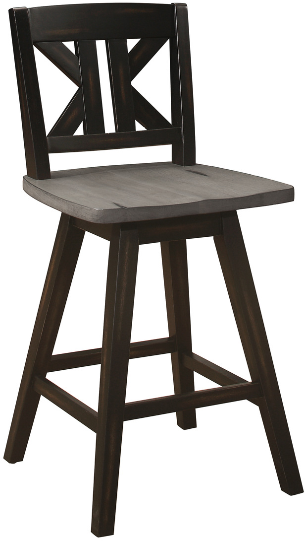 Homelegance® Amsonia Black Sand Swivel Counter Height Chair