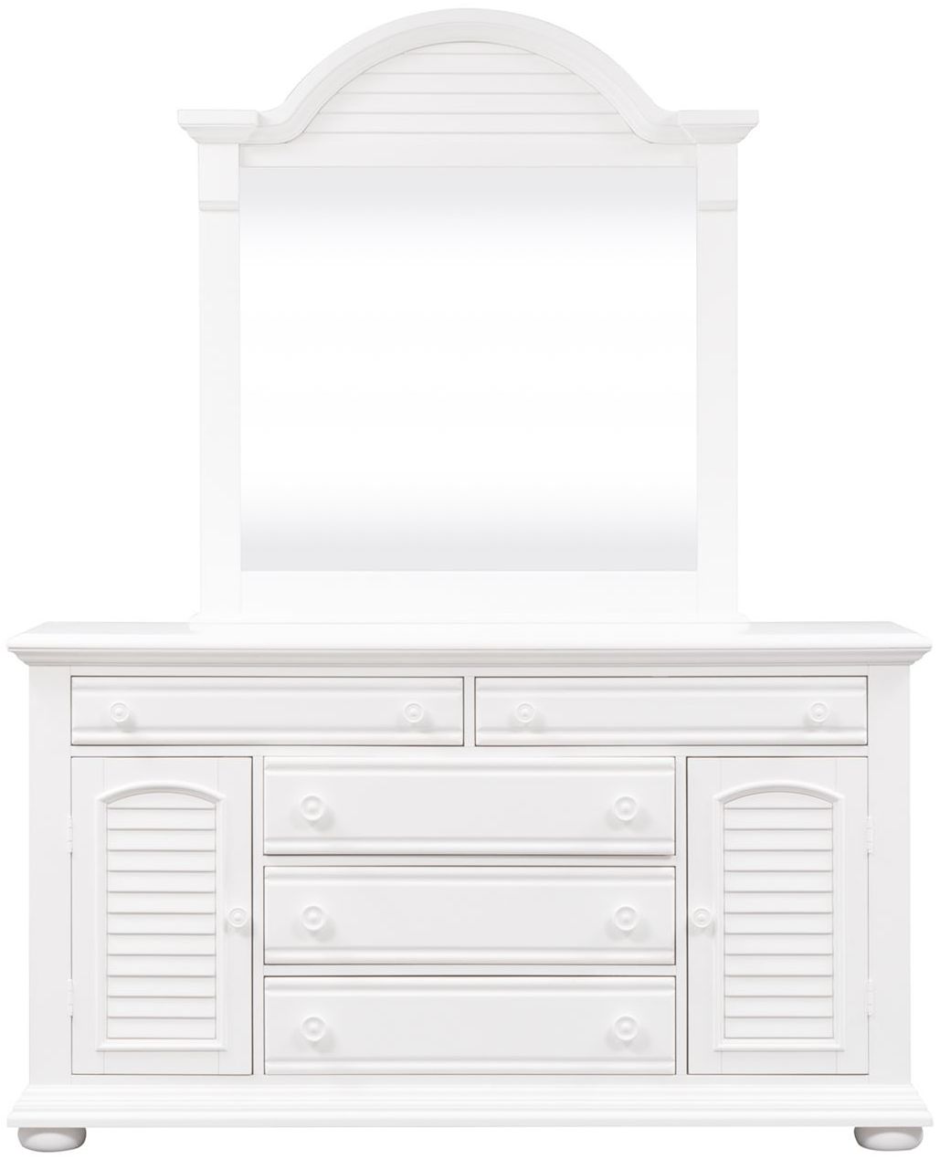 Liberty Furniture Summer House Oyster White Youth Dresser & Mirror