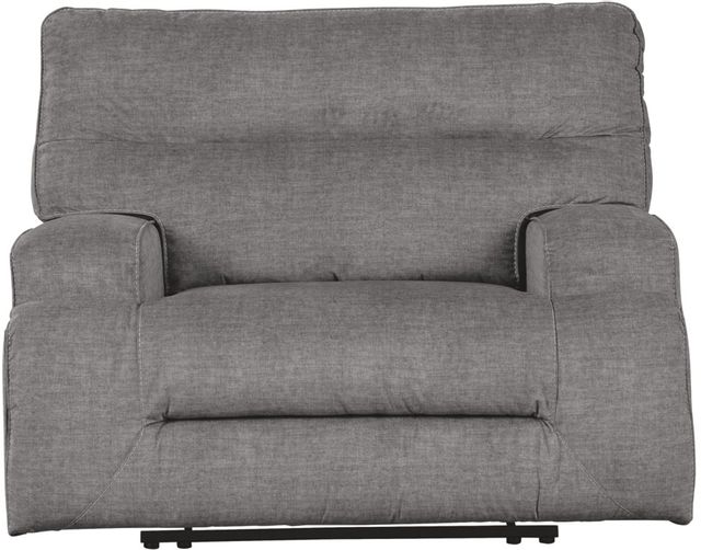 Signature Design by Ashley® Coombs Charcoal Wide Seat Recliner 2