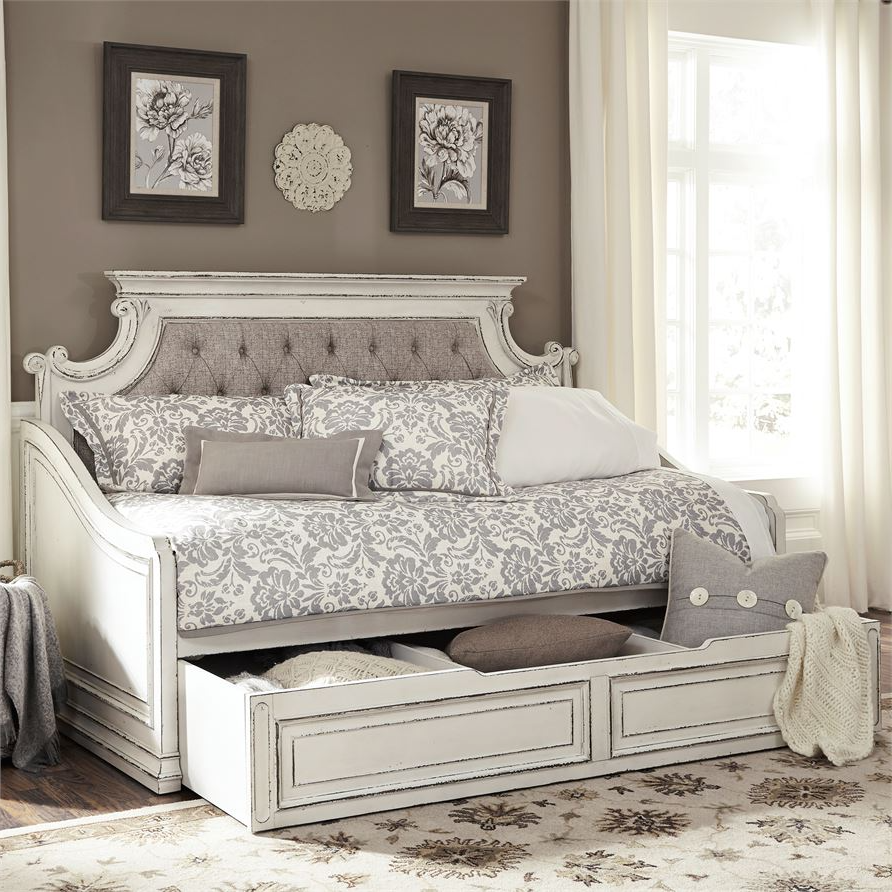 Magnolia manor antique white twin outlet daybed with trundle