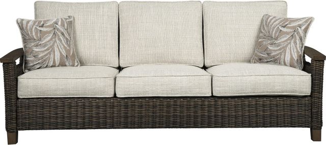Signature Design by Ashley® Paradise Trail Medium Brown Sofa with Cushion-1