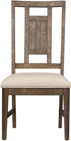 Liberty Furniture Artisan Prairie Aged Oak Lattice Back Side Chair